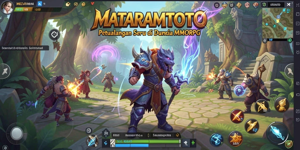 Screenshot seru dari gameplay MATARAMTOTO menunjukkan pertarungan epik.