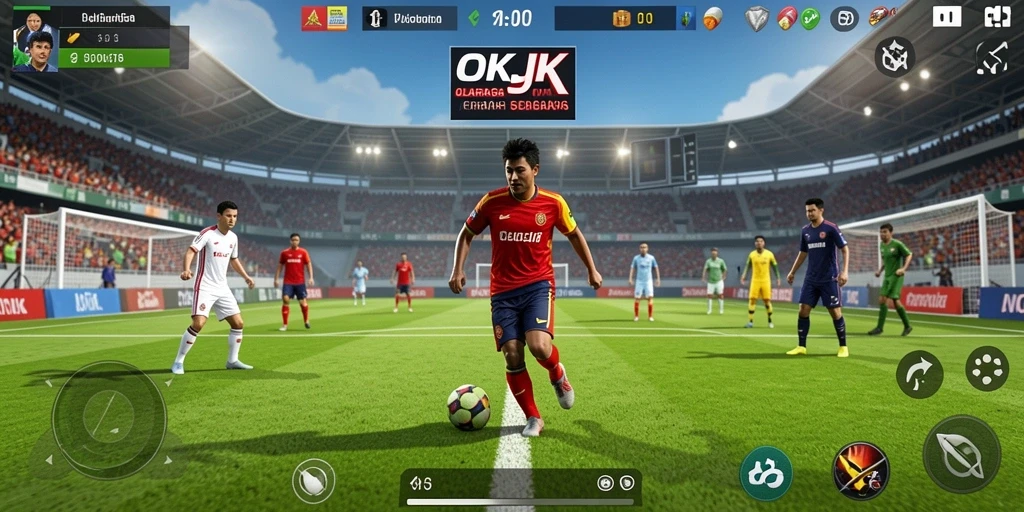 Gameplay OKJK yang intens dengan aksi olahraga yang mendebarkan.