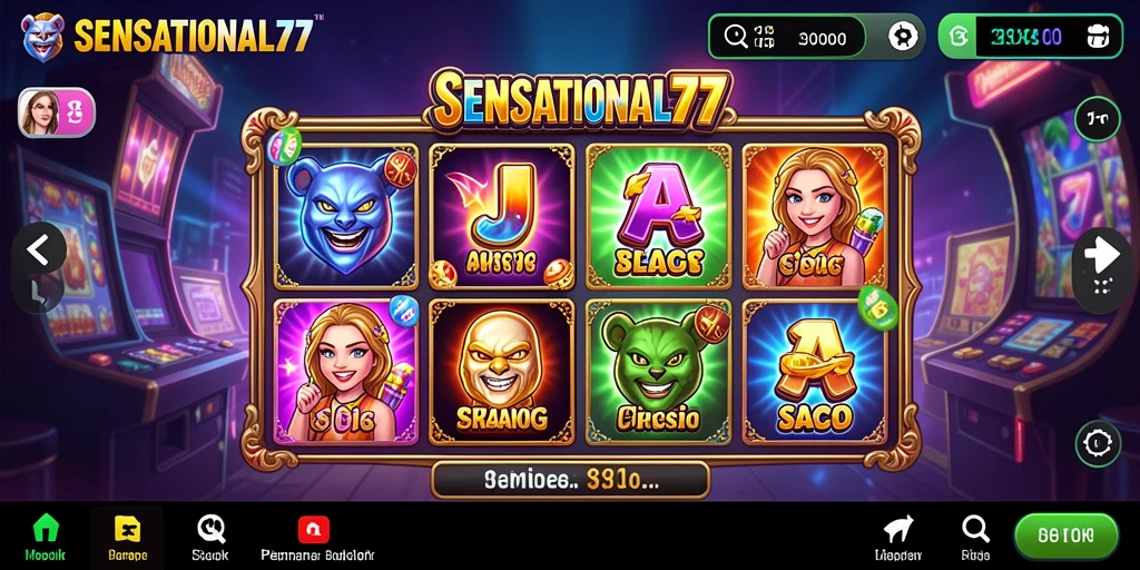 Tampilan gameplay menarik dari SENSATIONAL77 dengan fitur Slot yang menawan.