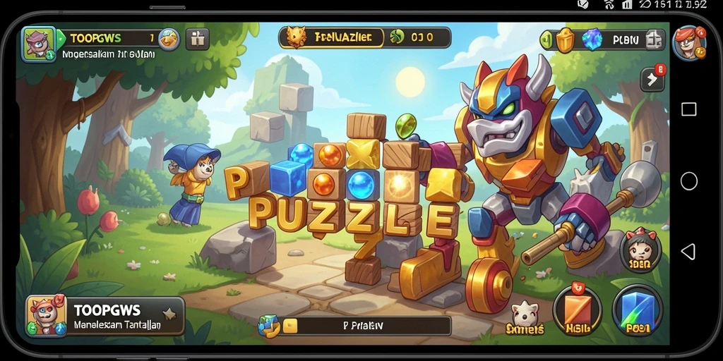 Screenshot TOOPGWS menampilkan serunya gameplay Puzzle.